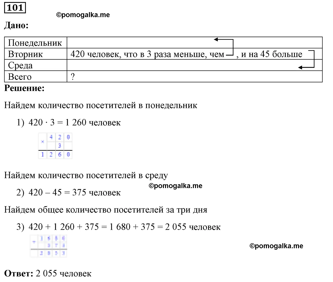 Вариант 2 Номер 101 — решение 1