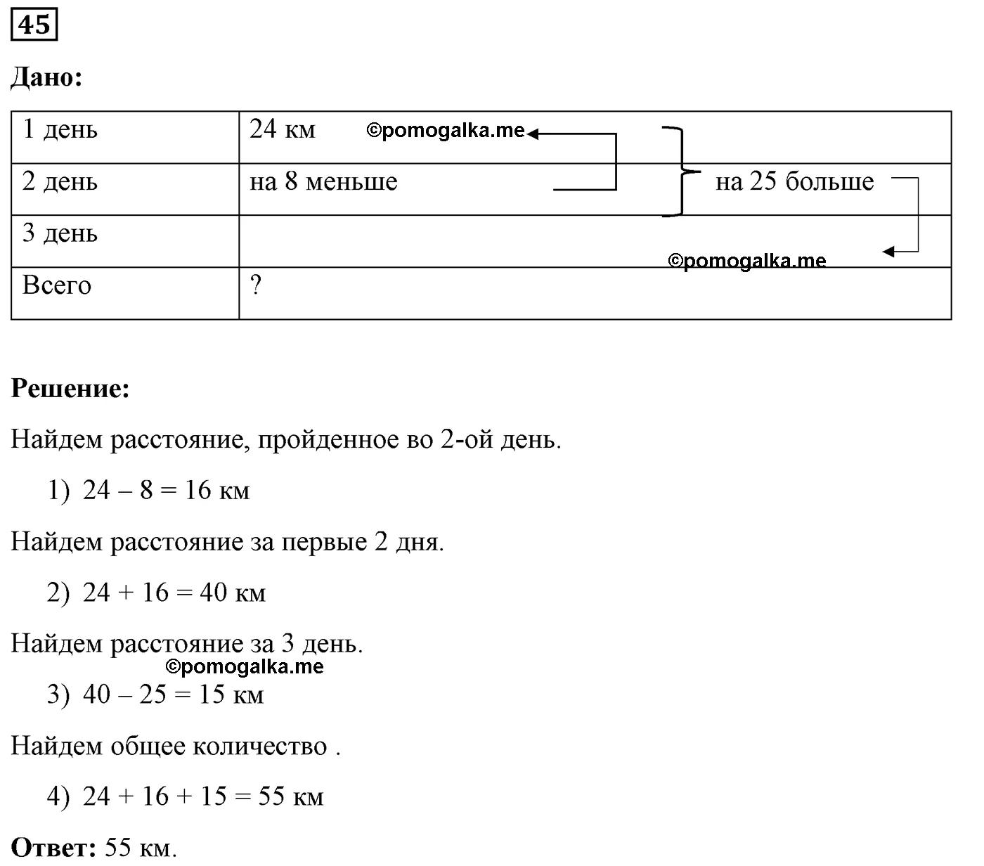 Вариант 2 Номер 45 — решение 1