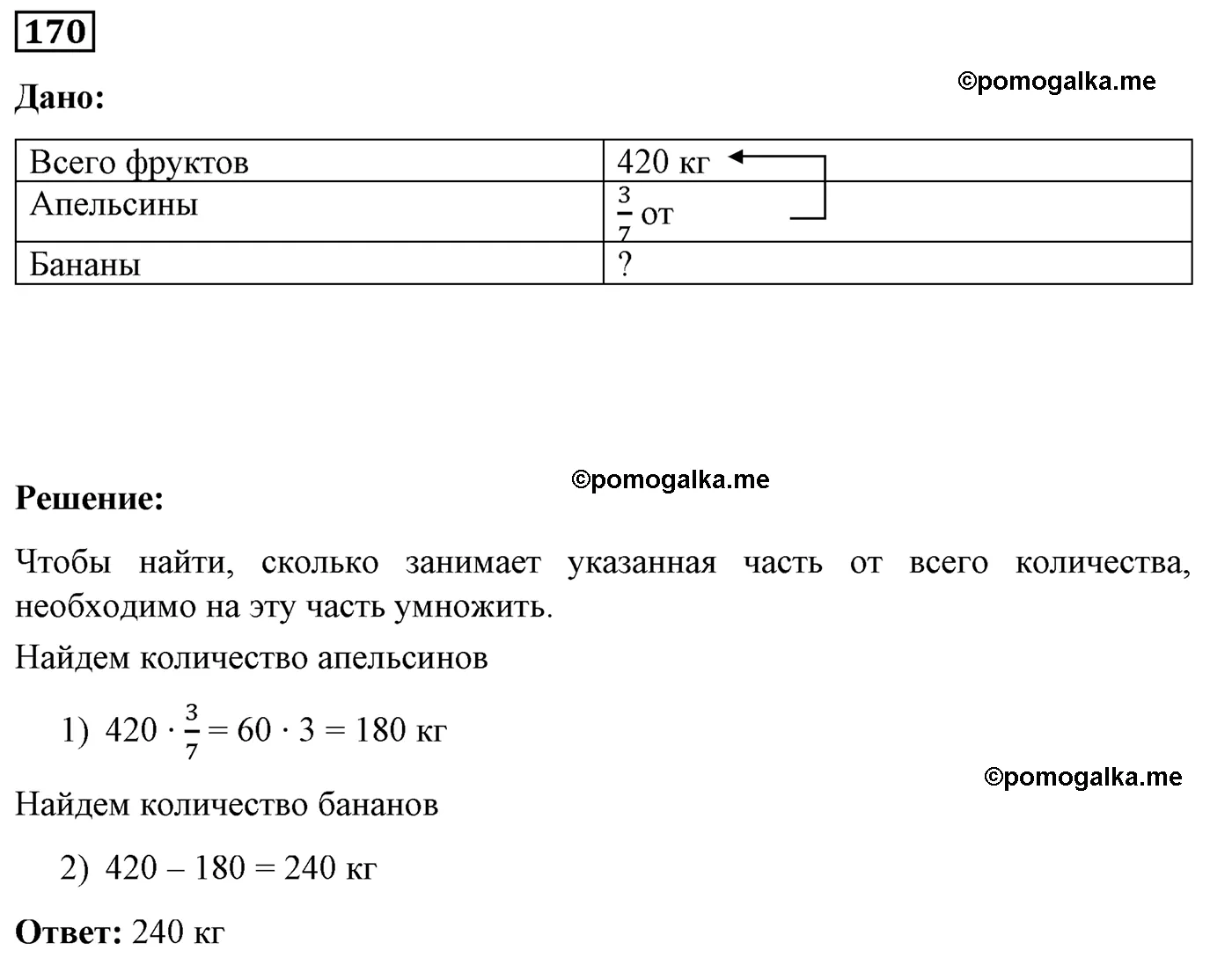 Вариант 2 Номер 170 — решение 1