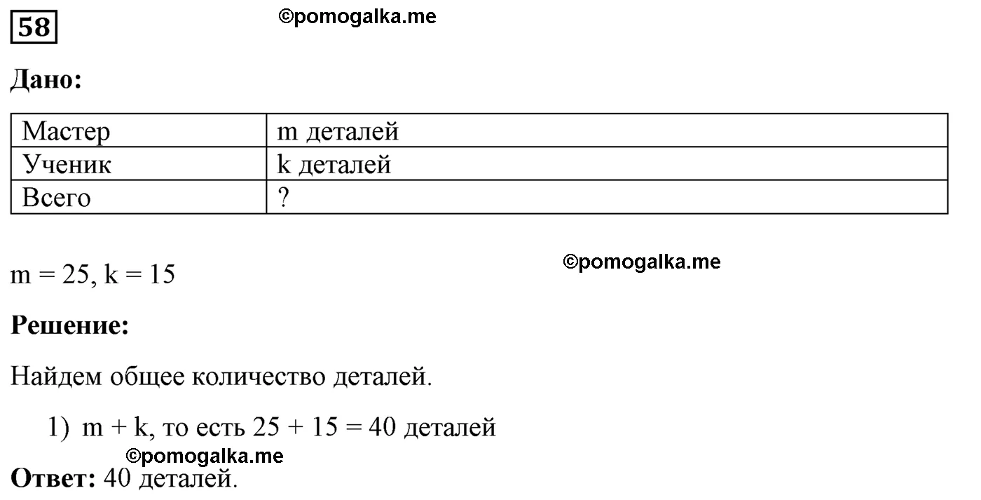 Вариант 2 Номер 58 — решение 1
