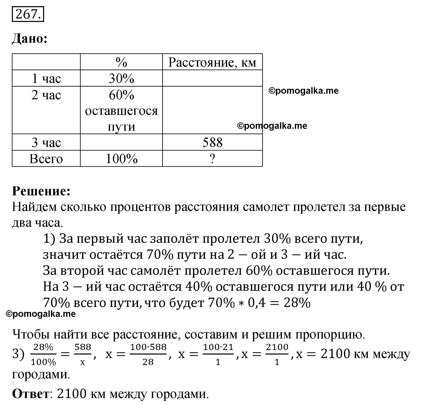 Вариант 4 Номер 267 — решение 1