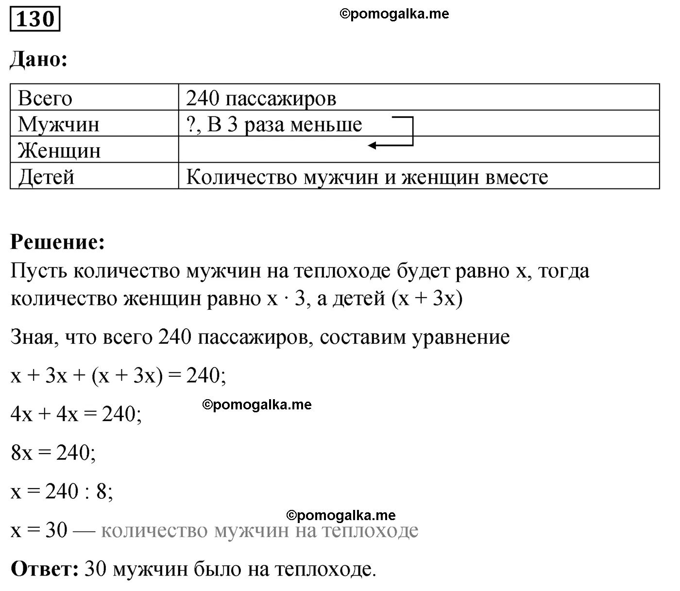 Вариант 1 Номер 130 — решение 1
