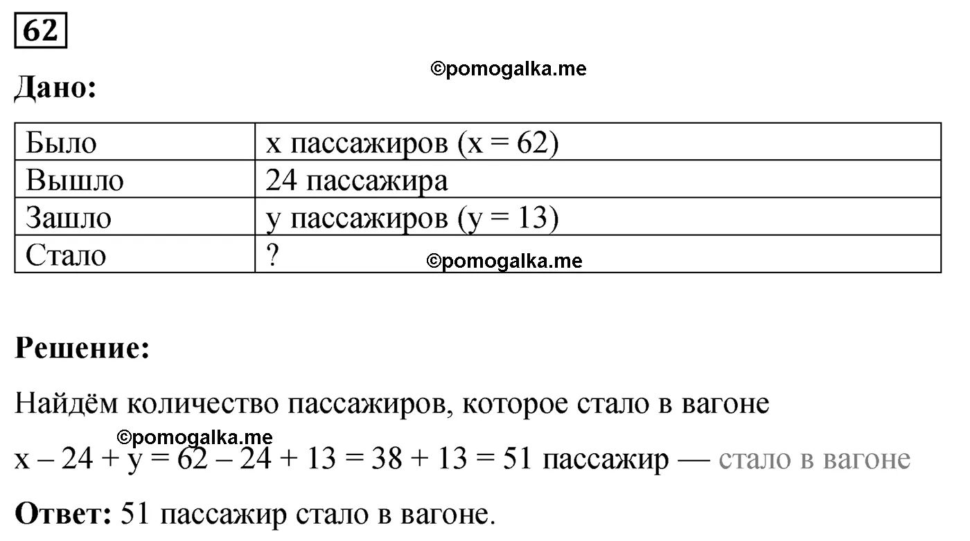 Вариант 1 Номер 62 — решение 1