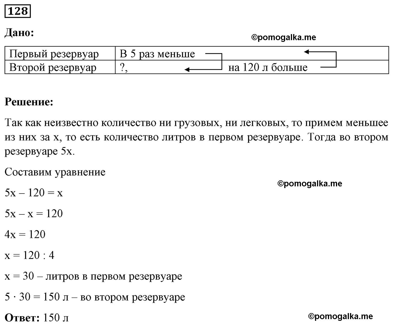 Вариант 2 Номер 128 — решение 1