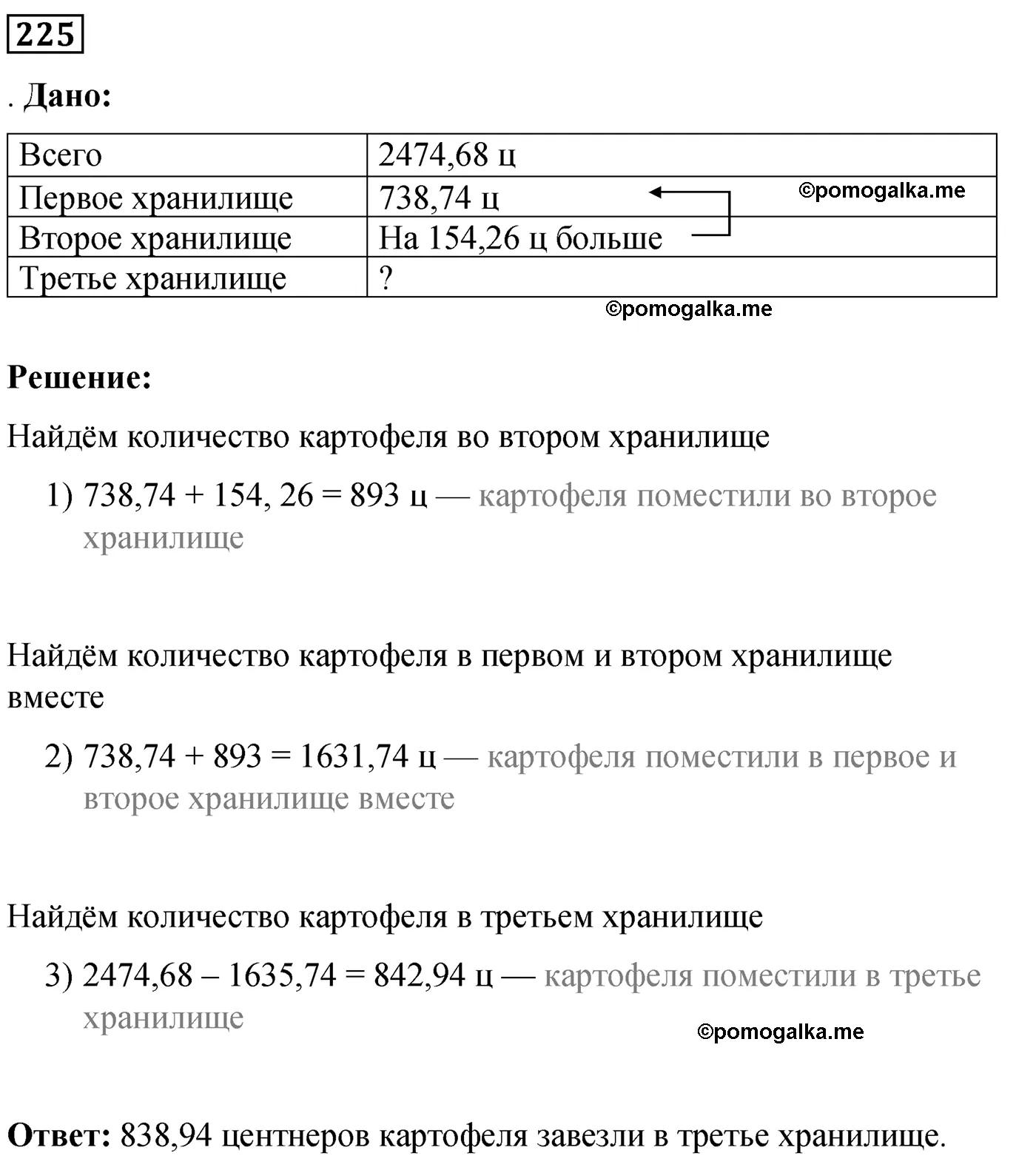Вариант 1 Номер 225 — решение 1