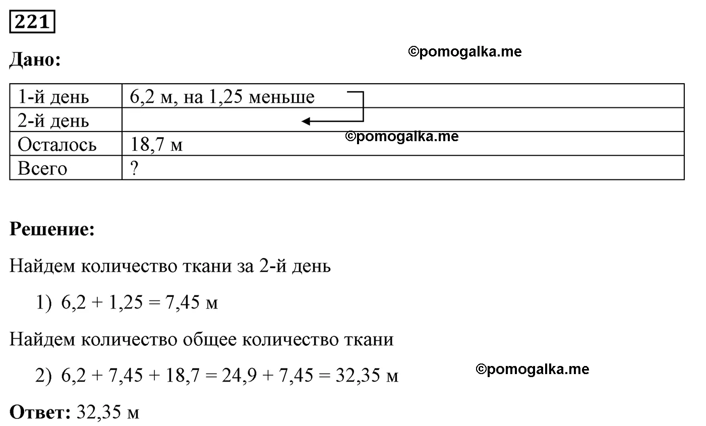 Вариант 2 Номер 221 — решение 1