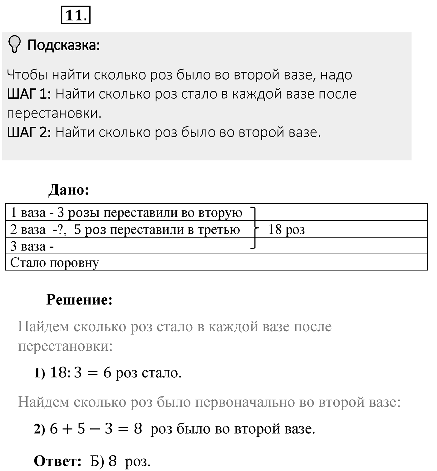 Итоговые задания в тестовой форме «Проверьте себя». Вариант №5. Номер 11 — решение 1