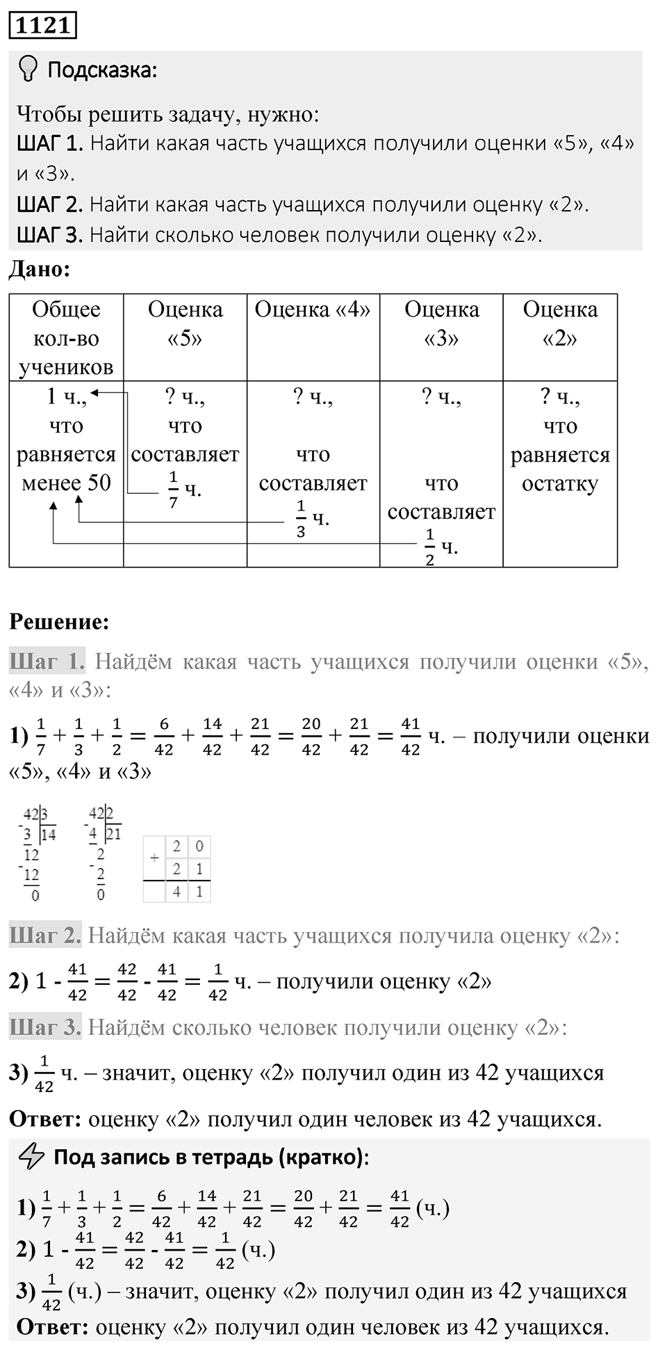 Номер 1121 — решение 1