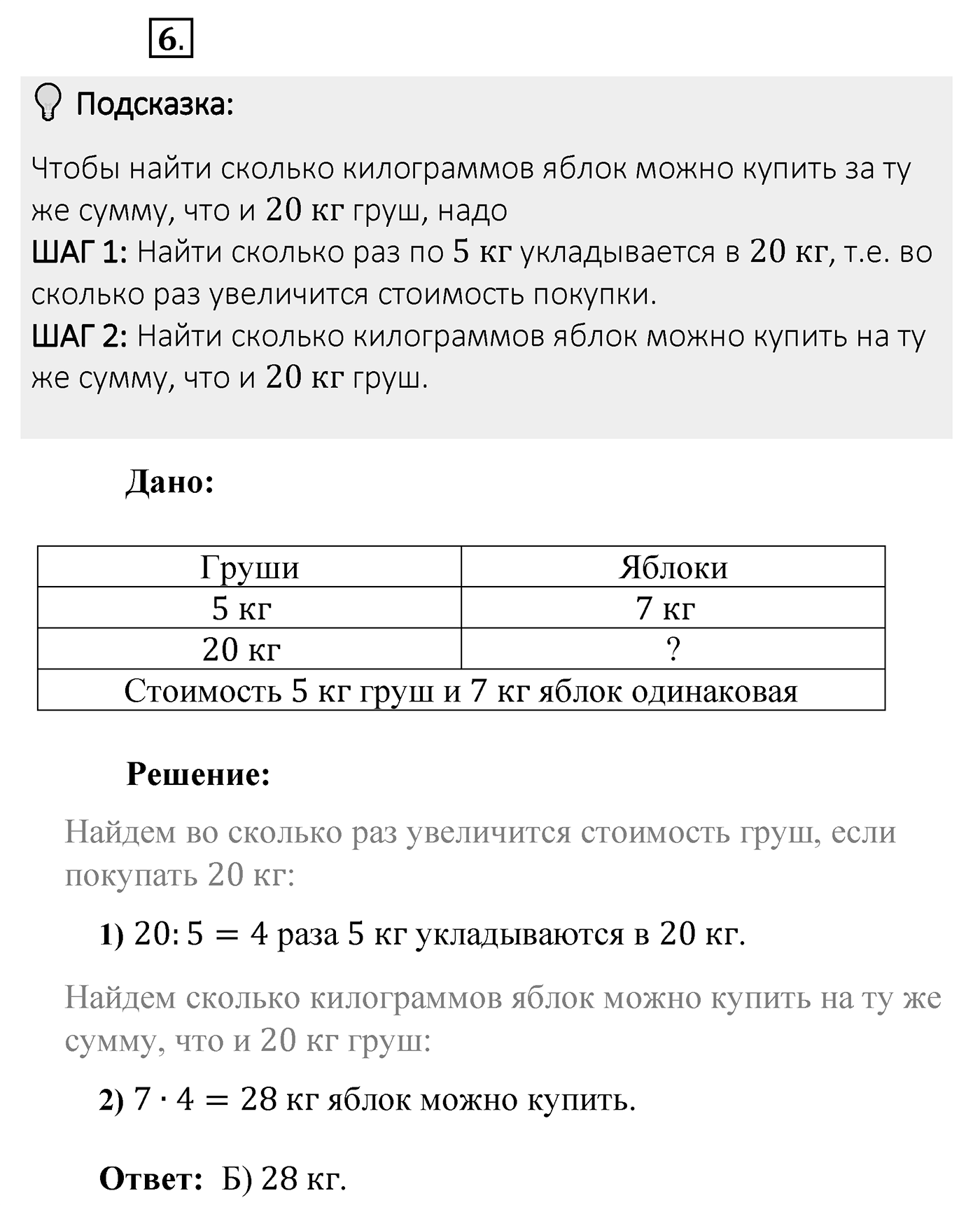 Итоговые задания в тестовой форме «Проверьте себя». Вариант №4. Номер 6 — решение 1