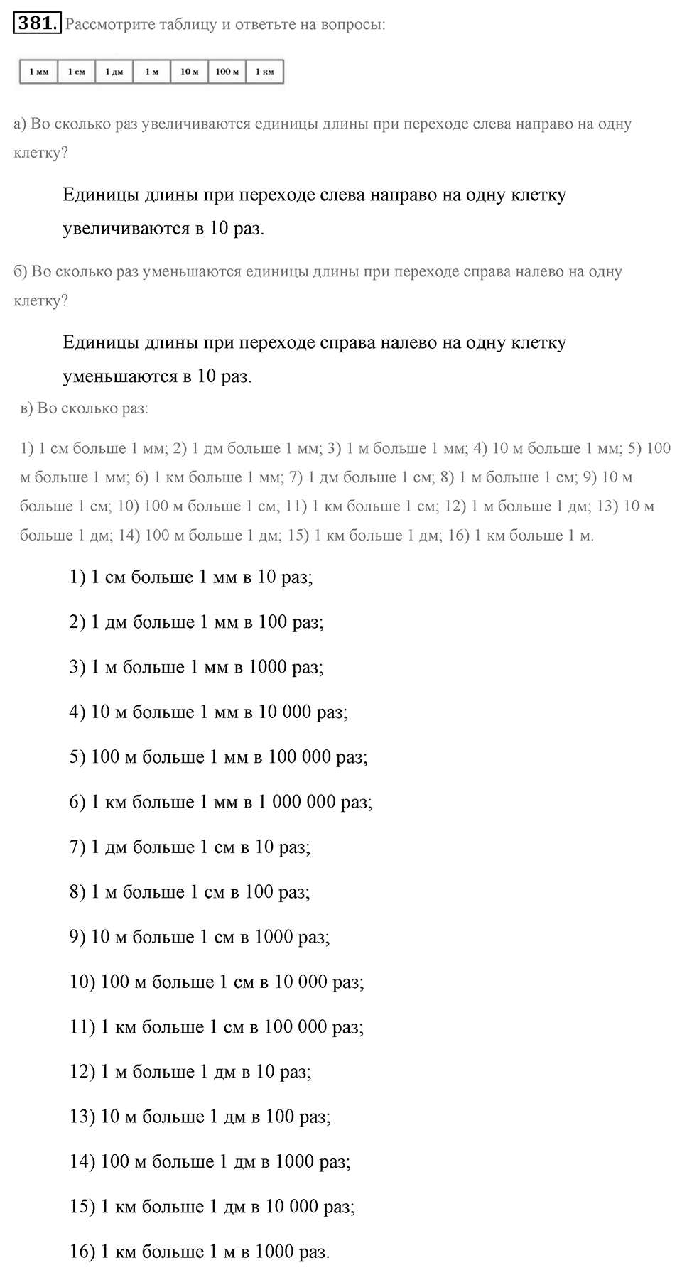 Измерение величин. §2.3. Метрические единицы длины. Номер №381 — решение 1