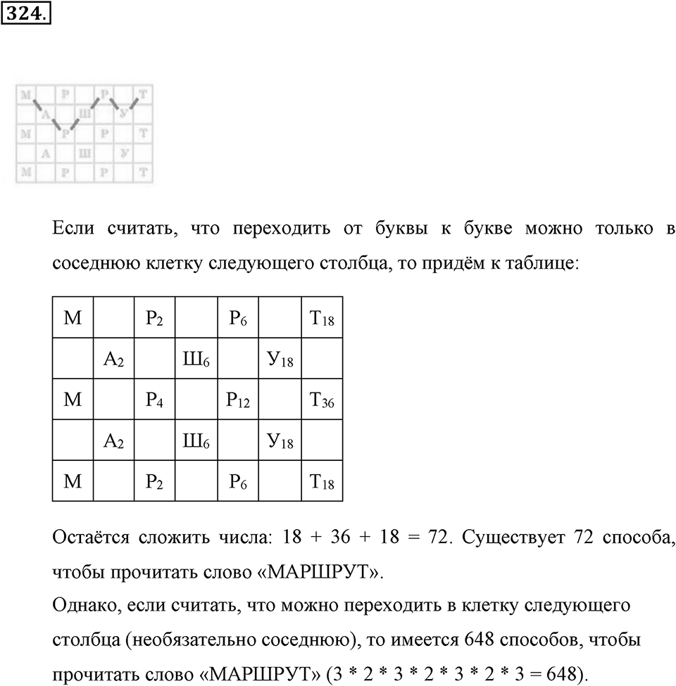Натуральные числа и нуль. §1.17. Задачи на нахождение двух чисел по их сумме и разности. Номер №324 — решение 1