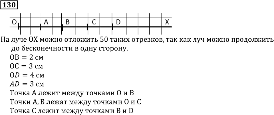Натуральные числа. §1.4 Шкалы и координаты. Номер №130 — решение 1