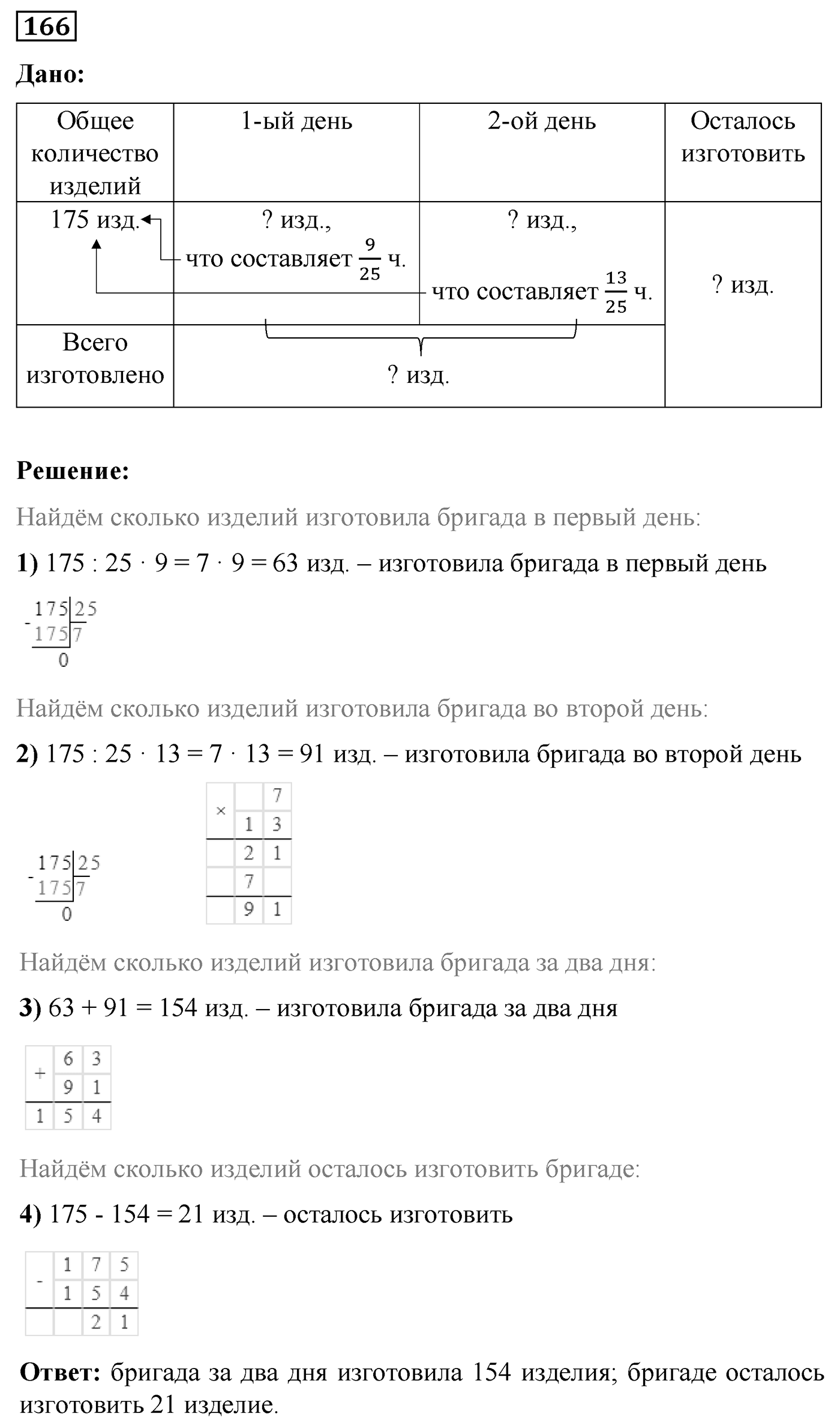 Номер №166 — решение 1
