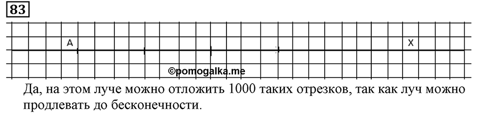 Натуральные числа. §1.3 Плоскость. Прямая. Луч. Номер №83 — решение 1