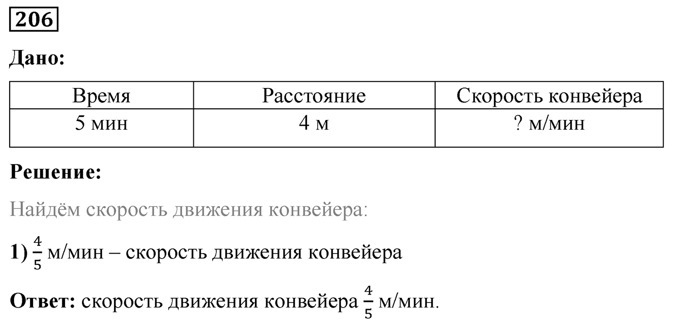 Номер №206 — решение 1