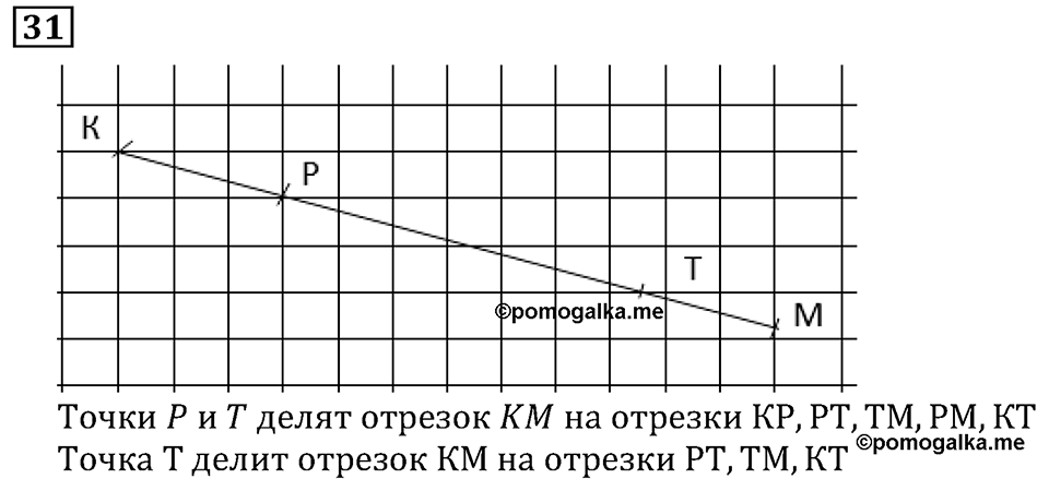 Натуральные числа. §1.2 Отрезок. Длина отрезка. Треугольник. Номер №31 — решение 1