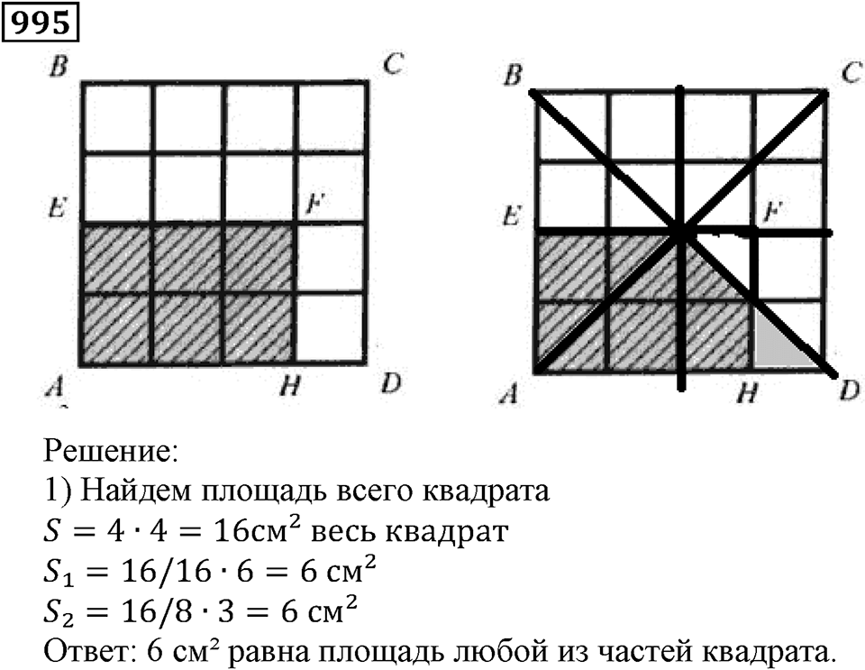 Дробные числа. §5.25 Правильные и неправильные дроби. Номер №995 — решение 1