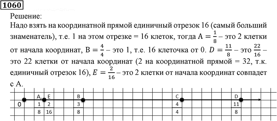 Дробные числа. §5.27 Деление и дроби. Номер №1060 — решение 1