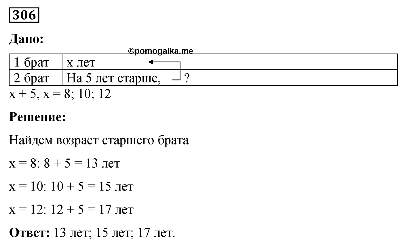Номер №306 — решение 1