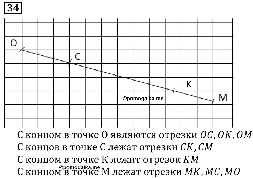 Натуральные числа. §1.2 Отрезок. Длина отрезка. Треугольник. Номер №34 — решение 1