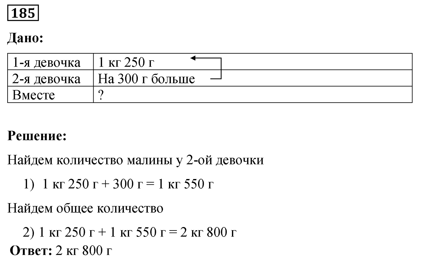 Номер №185 — решение 1
