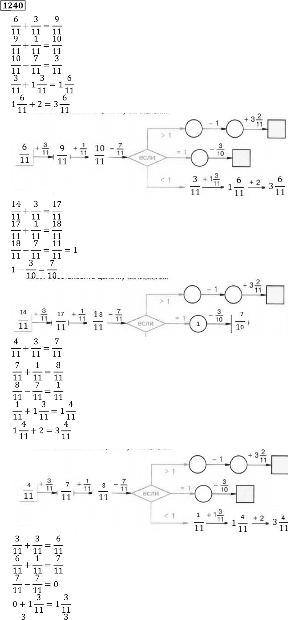 Дробные числа. §6.32 Сложение и вычитание десятичных дробей. Номер №1240 — решение 1
