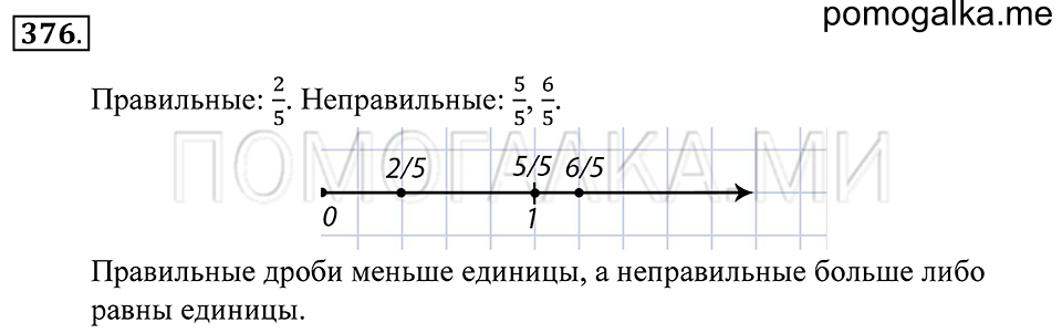 Обыкновенные дроби. §22. Правильные и неправильные дроби. Смешанные числа. Номер 376 — решение 1