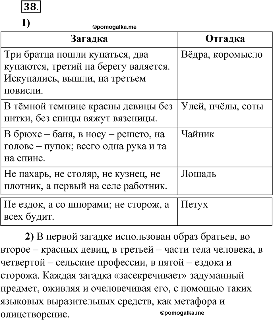 Упражнение 38 — решение 1