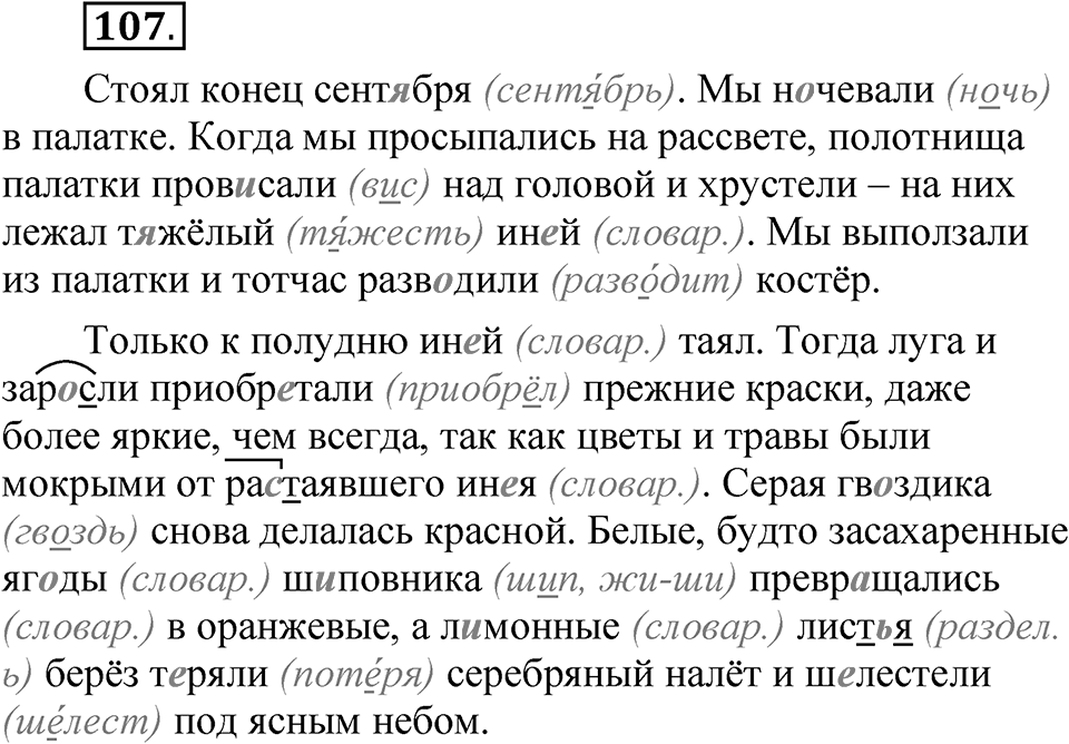 Упражнение 107 — решение 1