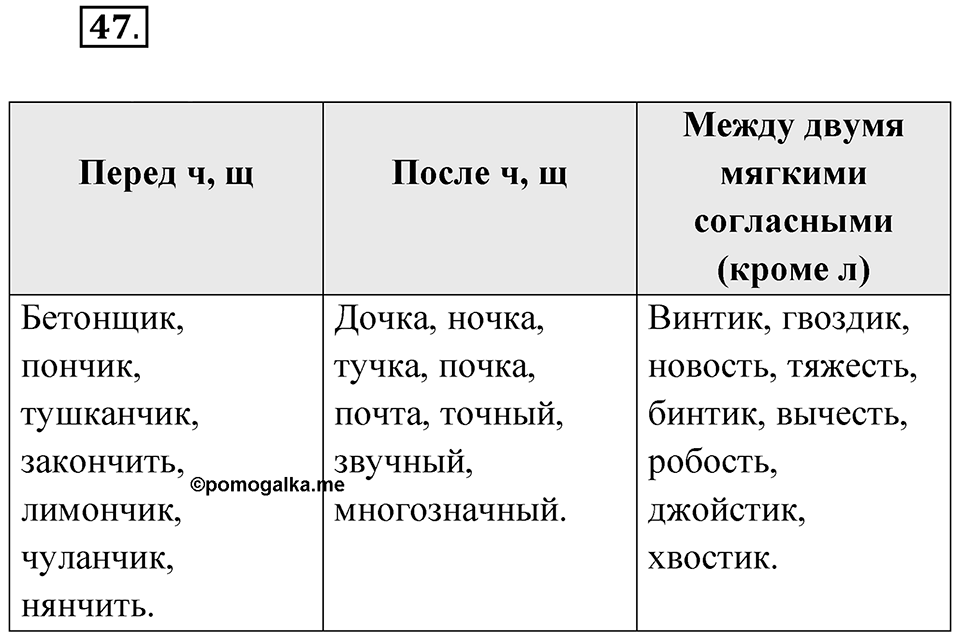 Упражнение 47 — решение 1