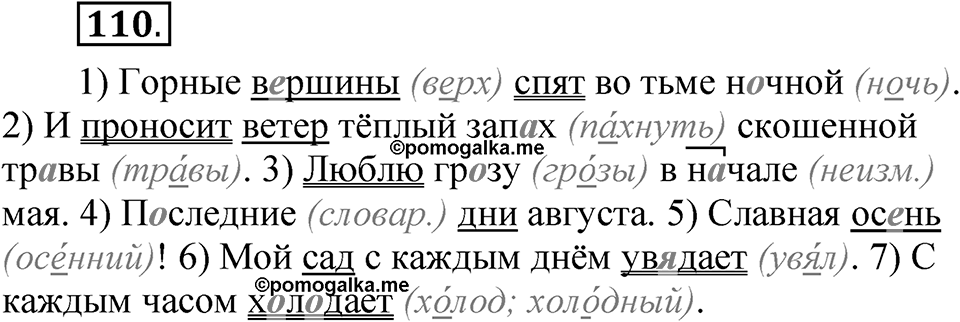 Упражнение 110 — решение 1