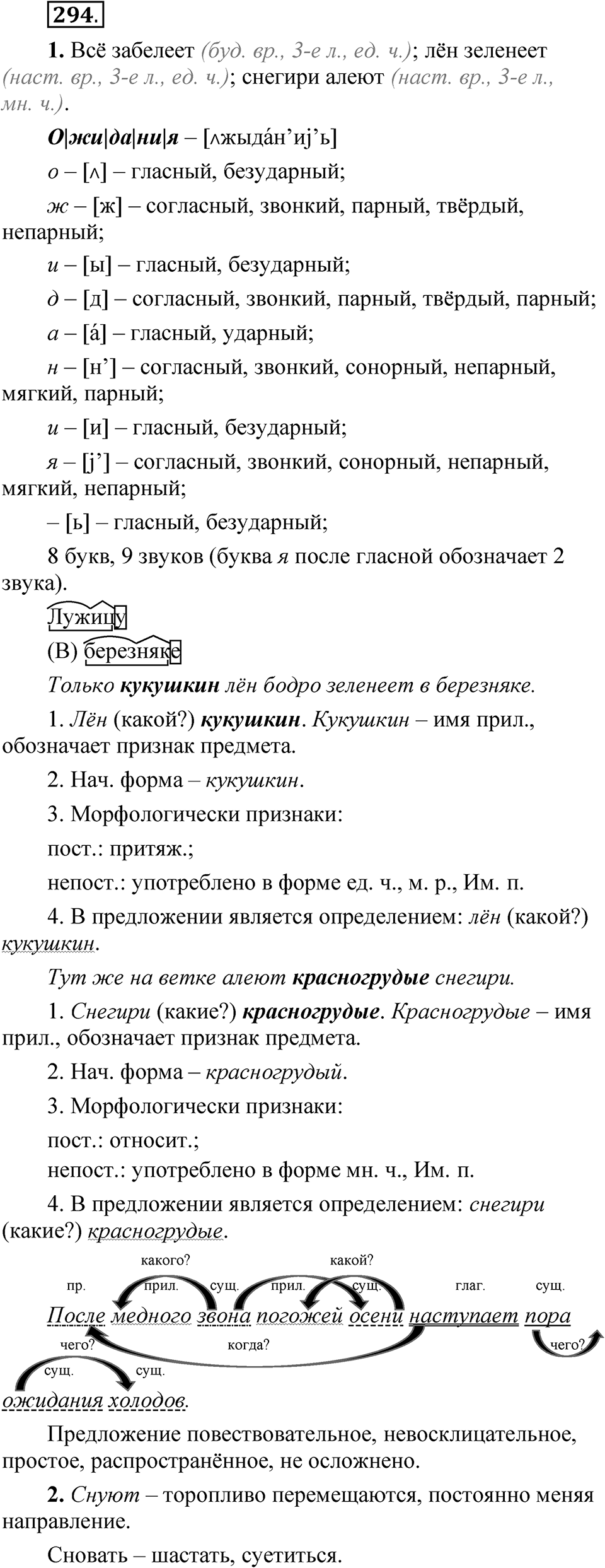 Упражнение 294 — решение 1