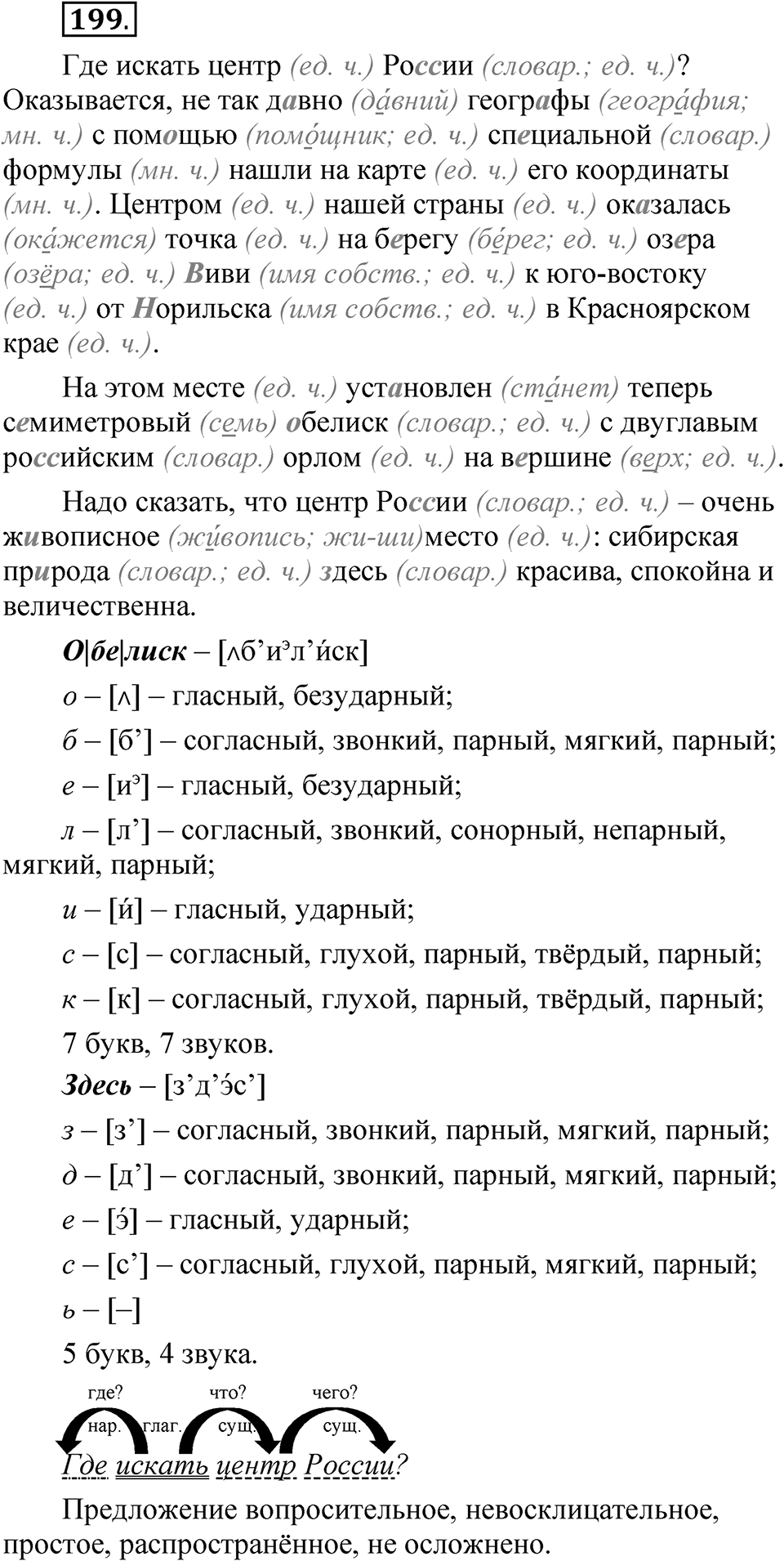 Упражнение 199 — решение 1