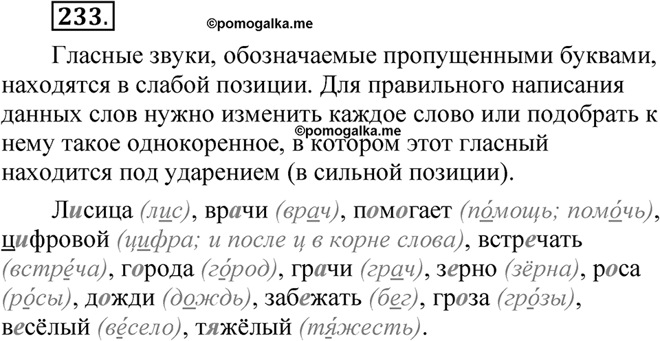 Упражнение 233 — решение 1