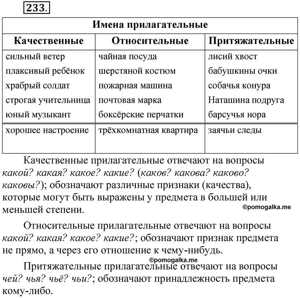 Упражнение 233 — решение 1