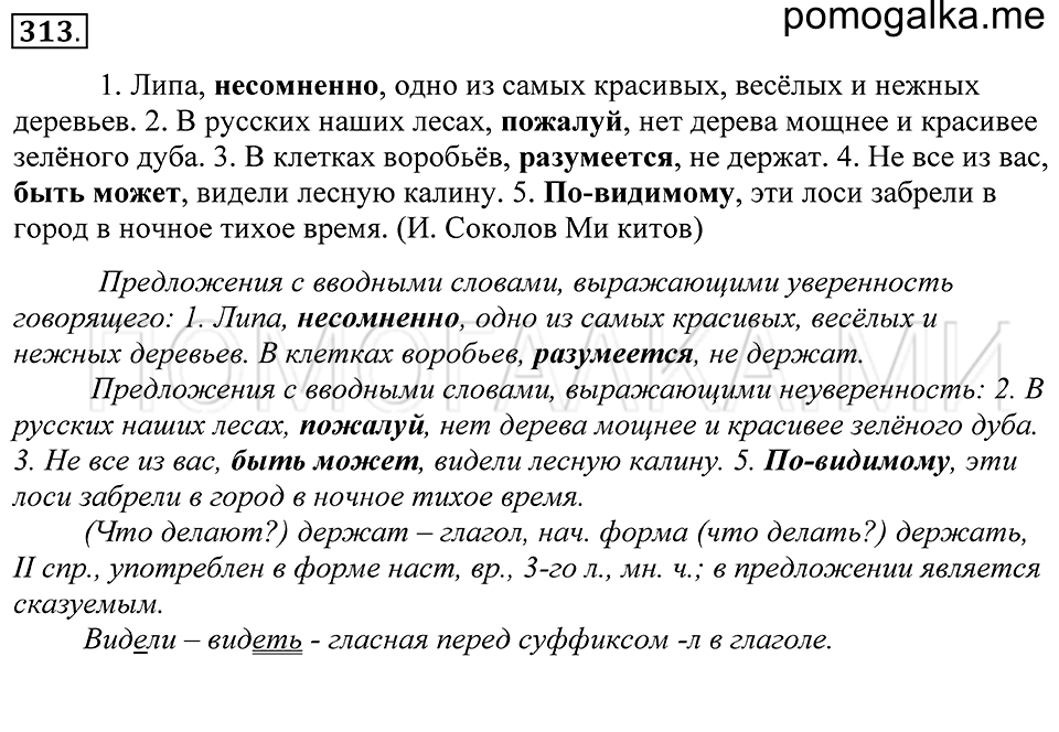Упражнение 313 — решение 1