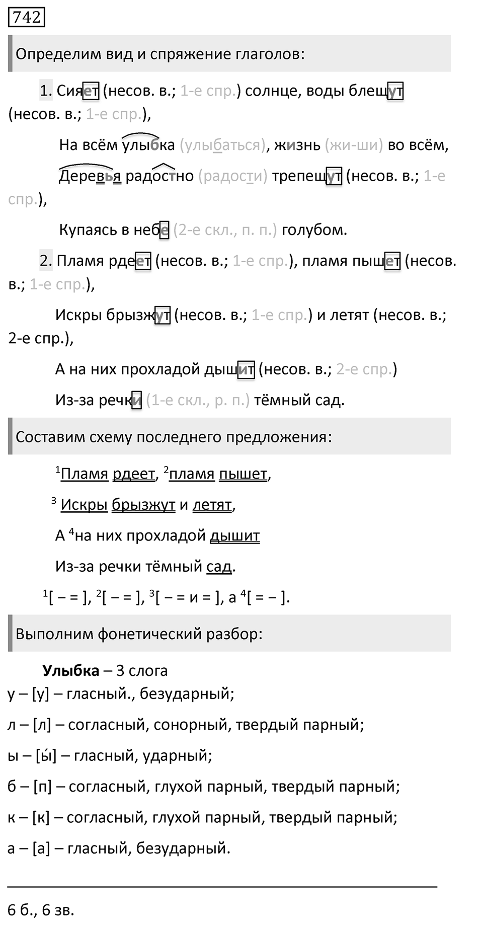 Упражнение 742, ГДЗ по русскому за 5 класс к учебнику Ладыженской, Баранова — решение 1