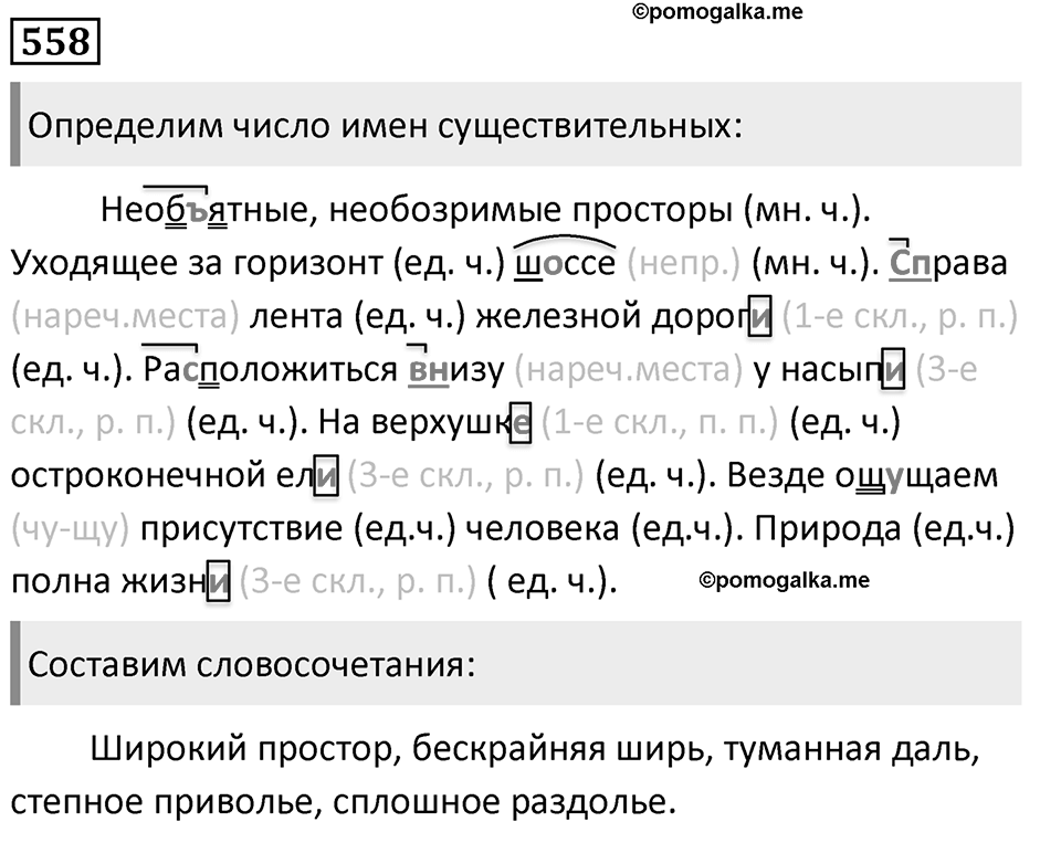 Упражнение 558, ГДЗ по русскому за 5 класс к учебнику Ладыженской, Баранова — решение 1