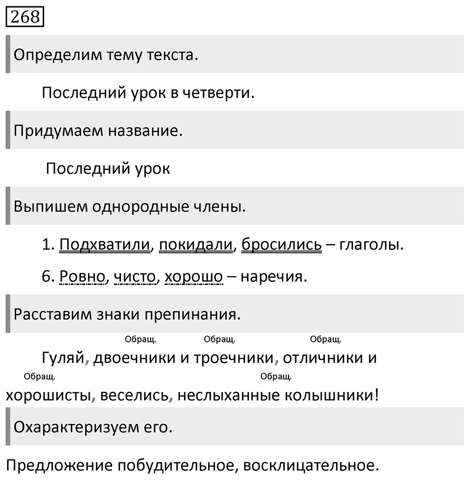 Упражнение 268, ГДЗ по русскому за 5 класс к учебнику Ладыженской, Баранова — решение 1