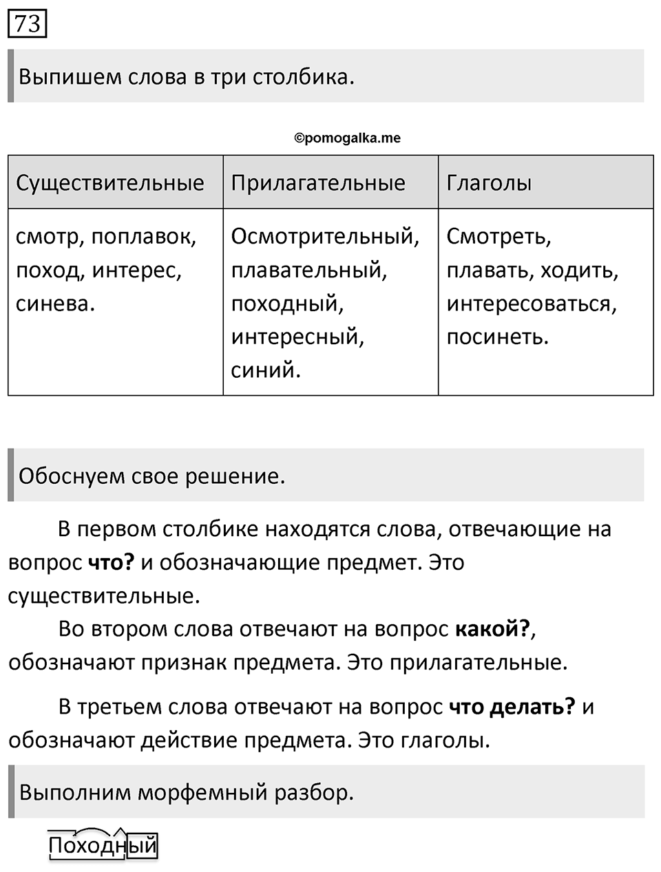 Упражнение 73, ГДЗ по русскому за 5 класс к учебнику Ладыженской, Баранова — решение 1