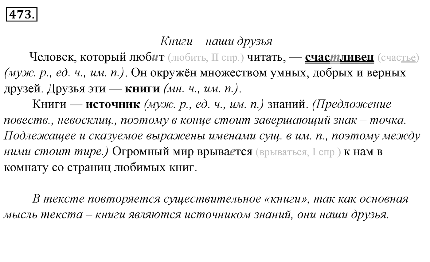 Упражнение 473, ГДЗ по русскому за 5 класс к учебнику Ладыженской, Баранова — решение 2