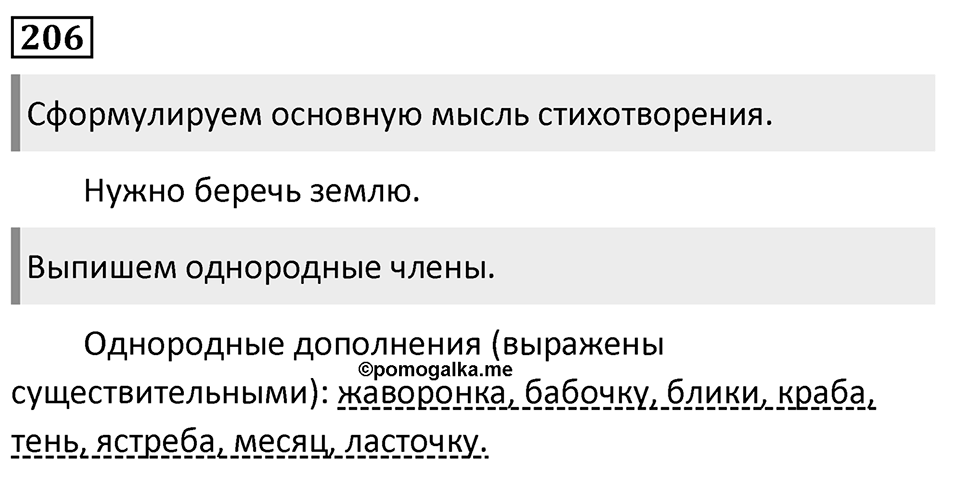Упражнение 206, ГДЗ по русскому за 5 класс к учебнику Ладыженской, Баранова — решение 1
