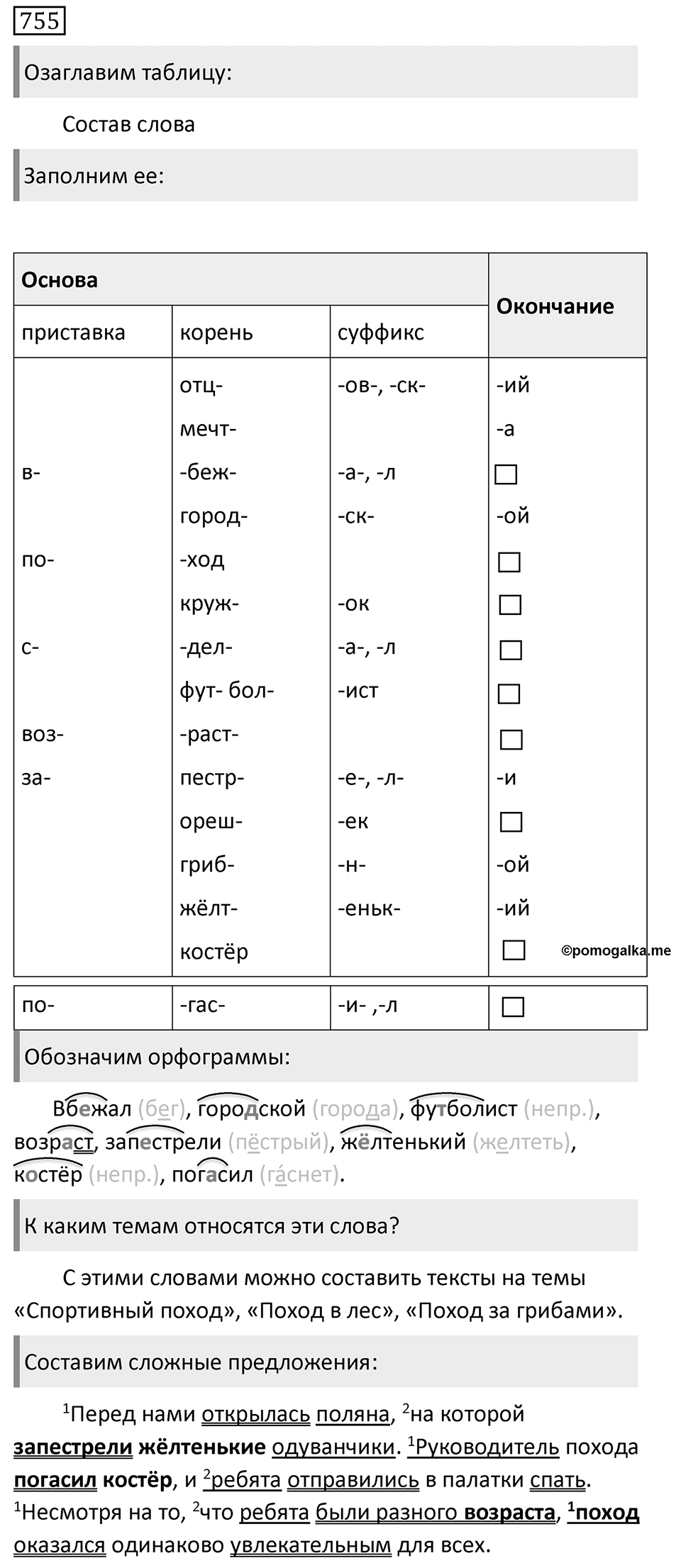 Упражнение 755, ГДЗ по русскому за 5 класс к учебнику Ладыженской, Баранова — решение 1