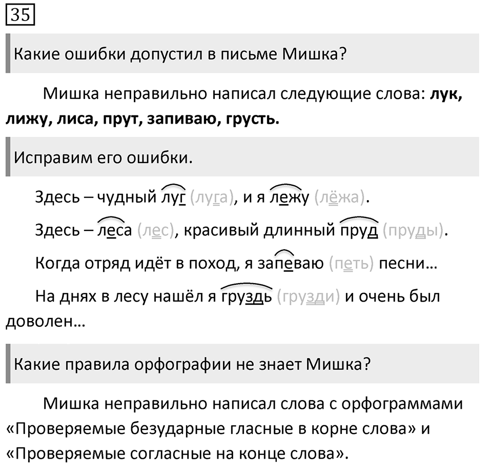 Упражнение 35, ГДЗ по русскому за 5 класс к учебнику Ладыженской, Баранова — решение 1