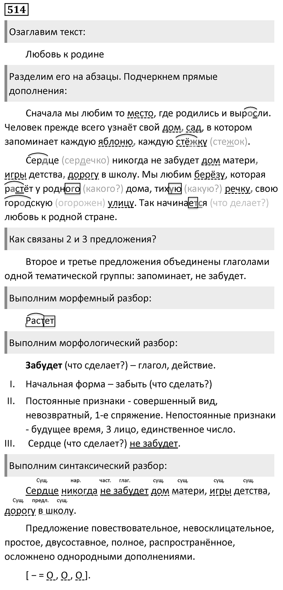 Упражнение 514, ГДЗ по русскому за 5 класс к учебнику Ладыженской, Баранова — решение 1