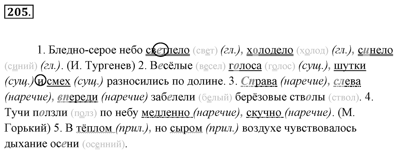 Упражнение 205, ГДЗ по русскому за 5 класс к учебнику Ладыженской, Баранова — решение 2
