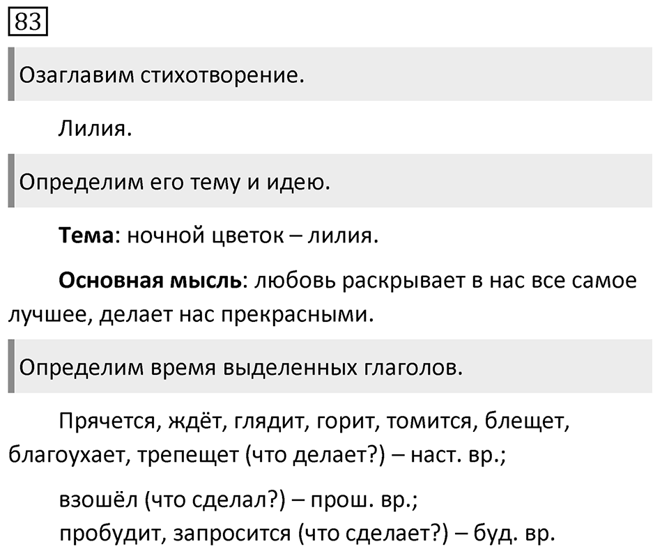 Упражнение 83, ГДЗ по русскому за 5 класс к учебнику Ладыженской, Баранова — решение 1