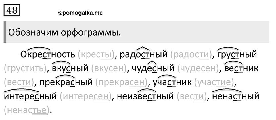 Упражнение 48, ГДЗ по русскому за 5 класс к учебнику Ладыженской, Баранова — решение 1