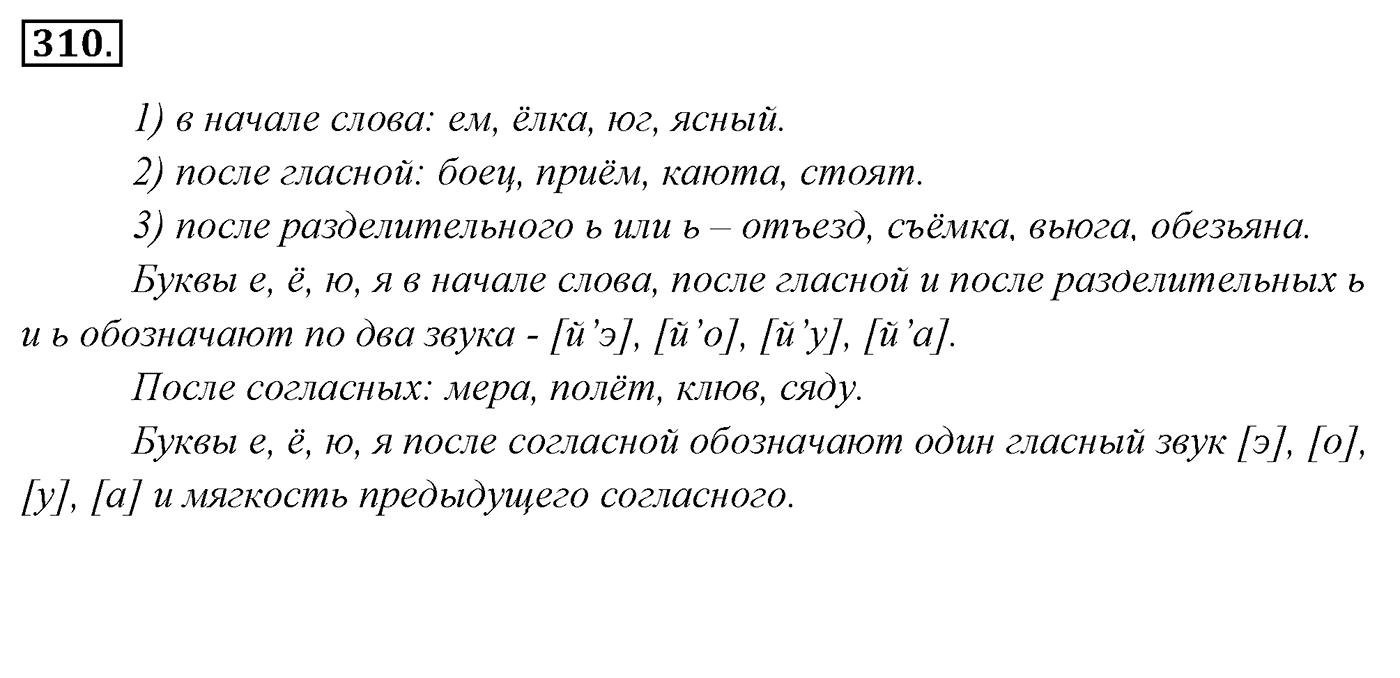 Упражнение 310, ГДЗ по русскому за 5 класс к учебнику Ладыженской, Баранова — решение 2