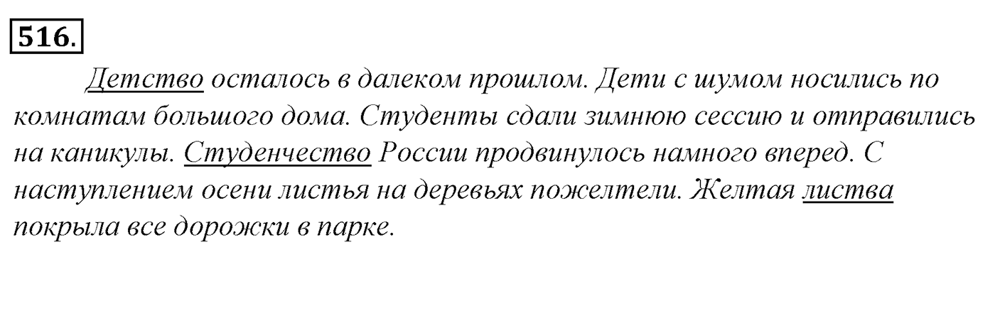 Упражнение 516, ГДЗ по русскому за 5 класс к учебнику Ладыженской, Баранова — решение 2